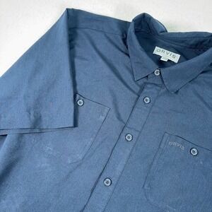 Orvis Short Sleeve Button Up Mens XL Blue Classic Collection Fishing Shirt